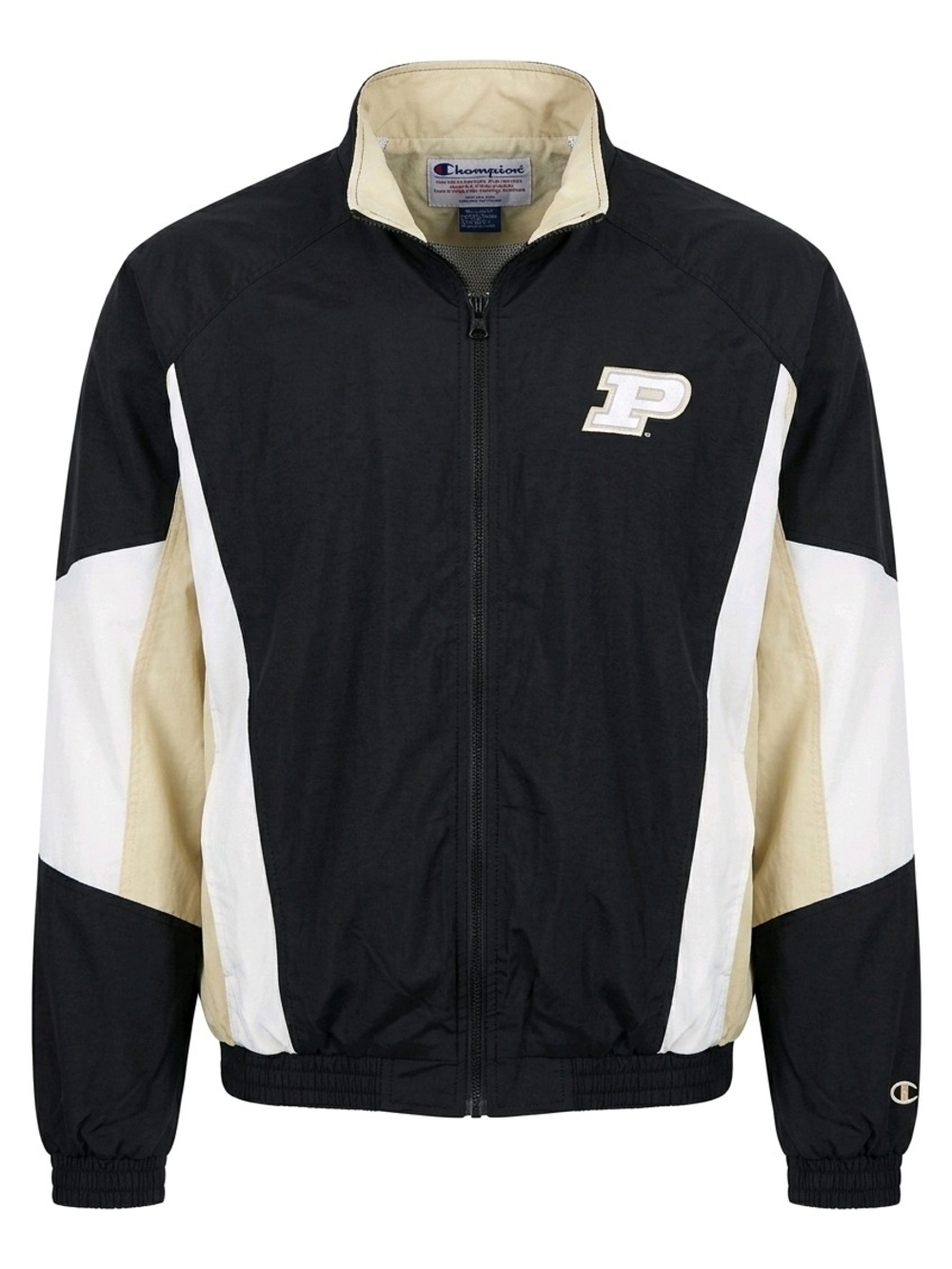 Champion Purdue Black & Cream Full-Zip Track Jacket